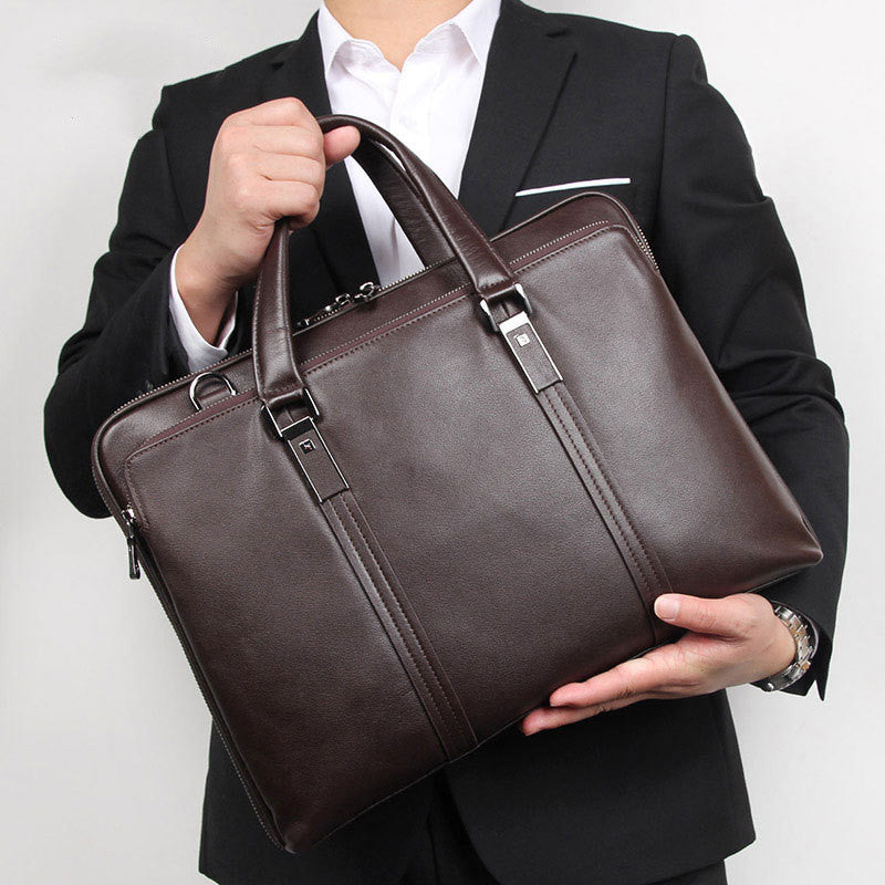 Gentleman Style Leather Men's Bags Business Bag Briefcases Men's Handbags Atmospheric And Stable Handbags