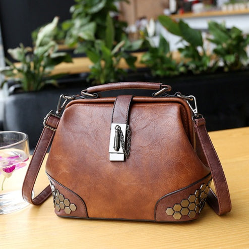 Women Handbag Leather Small Doctor Bag/Women Shoulder Bag