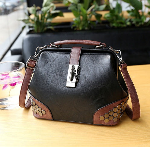 Women Handbag Leather Small Doctor Bag/Women Shoulder Bag