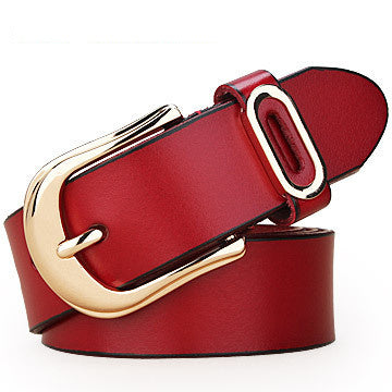 Leather ladies belt