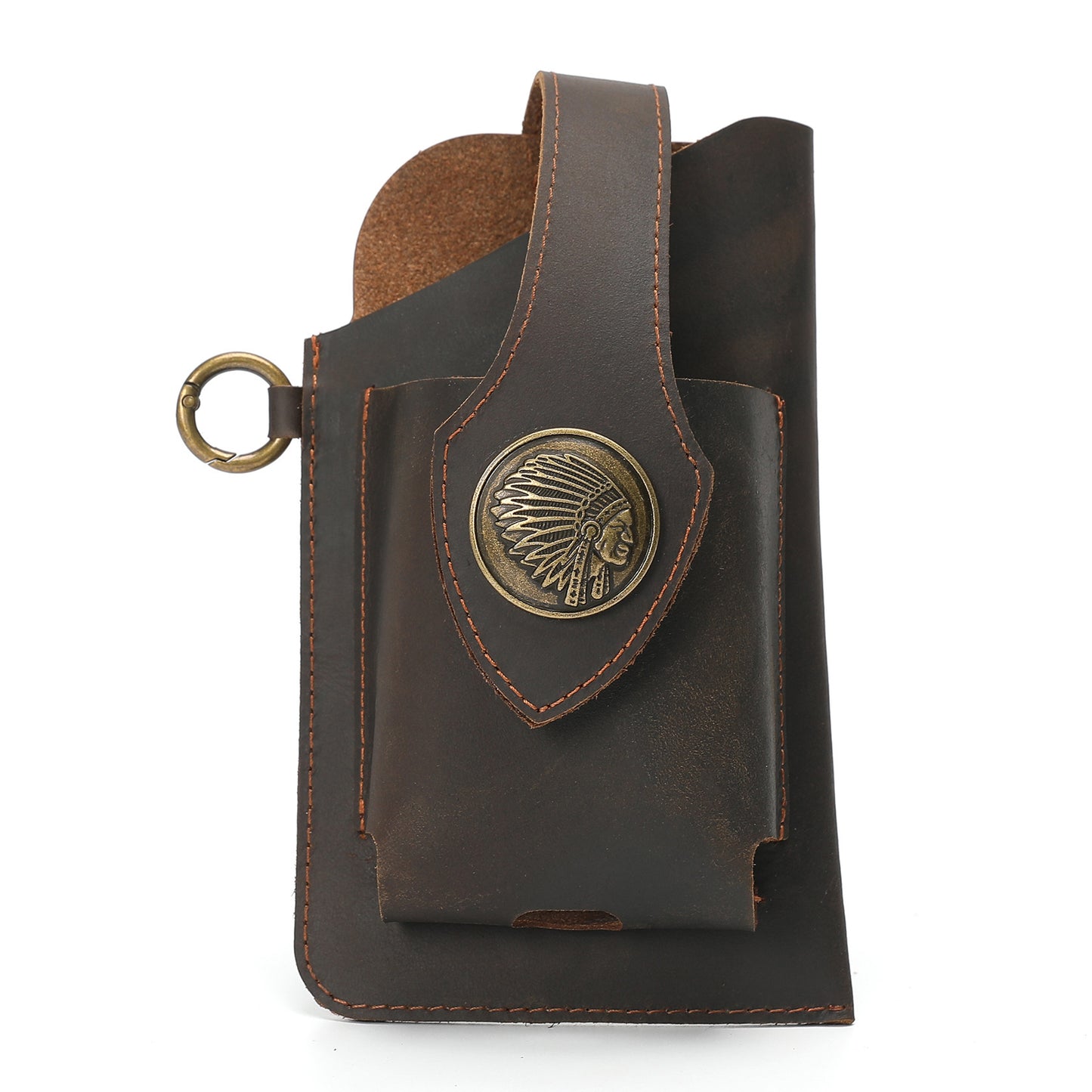 Leather Phone Belt Bag With Leather Belt